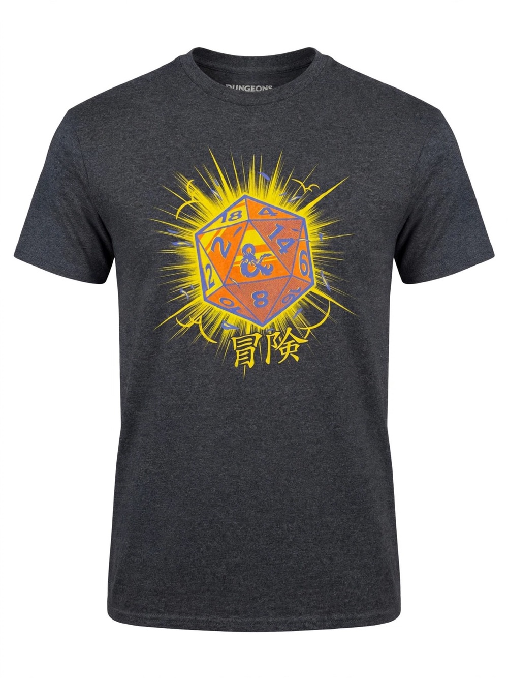 Dungeons & Dragons D20 Shirt - Anime Dice Burst Graphic Tee - Japanese Adventure